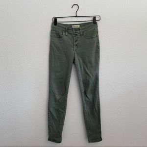 MADEWELL Women’s Size 26 Gray Button Fly 9” High-Rise Skinny Denim Jean
